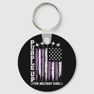 Purple Up for Military Kids Military Child Month Key Ring