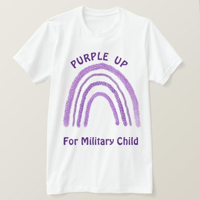 Purple Up For Military Kids Military Child T-Shirt (Design Front)