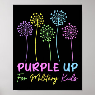 Purple Up For Military Kids - Month Of The Militar Poster