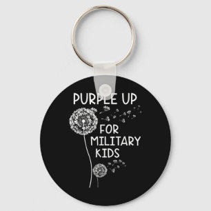 Purple Up For Military Kids Month Of The Military Key Ring