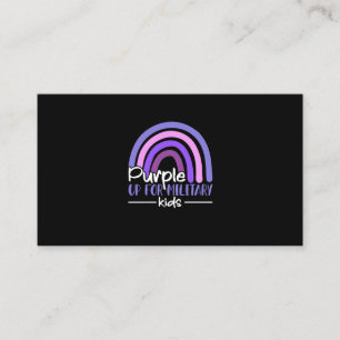 Purple up for military kids Rainbow Military child Business Card