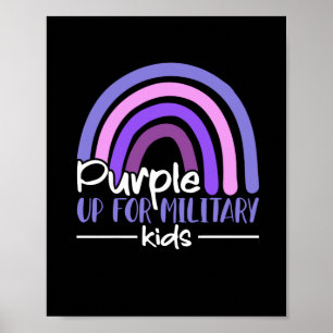 Purple up for military kids Rainbow Military child Poster
