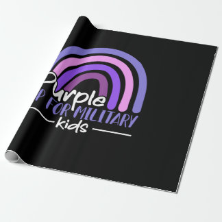 Purple up for military kids Rainbow Military child Wrapping Paper