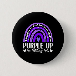 Purple Up for Military Kids Rainbow Month Military 6 Cm Round Badge