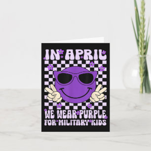 Purple Up For Military Kids Smile Face Military Ch Card