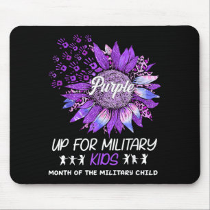 Purple Up for Military Kids - Sunflower Military Mouse Pad