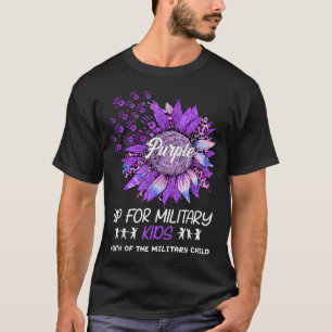 Purple Up for Military Kids - Sunflower Military T-Shirt