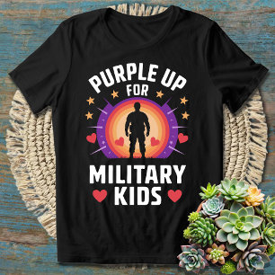 Purple Up For Military Kids - Support Our Troops T-Shirt