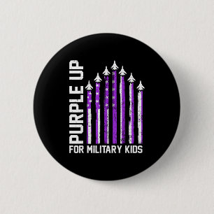 Purple up for military kids toddler women boys 6 cm round badge