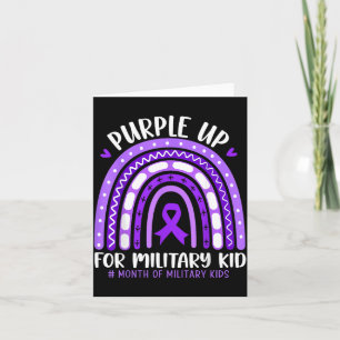 Purple Up for Military Kids Toddler Women Boys Card