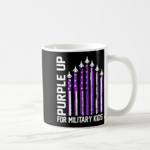 Purple up for military kids toddler women boys coffee mug