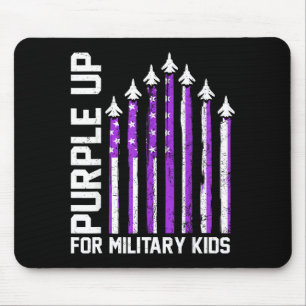 Purple up for military kids toddler women boys mouse pad