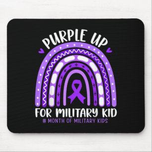 Purple Up for Military Kids Toddler Women Boys Mouse Pad