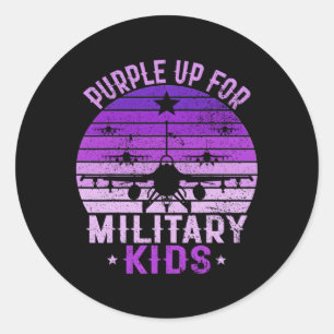 Purple Up For Military Military Child Month 2023 Classic Round Sticker