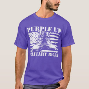 Purple Up Military Brat Military Child Month Kids T-Shirt
