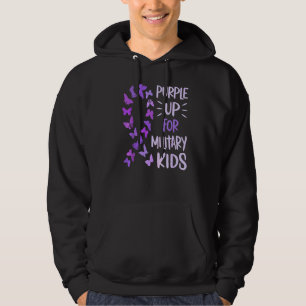 Purple Up Military Child Butterfly Military Brats Hoodie