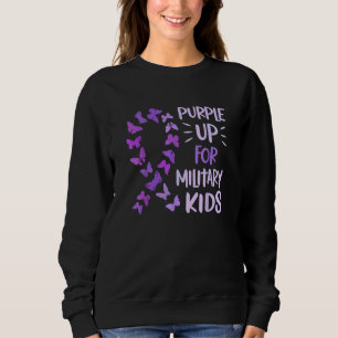 Purple Up Military Child Butterfly Military Brats Sweatshirt