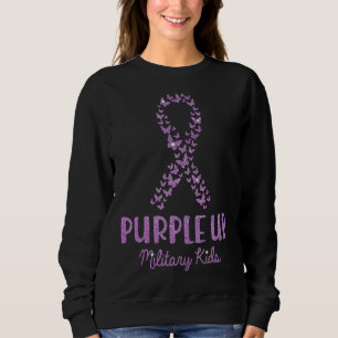 Purple Up Military Child Butterfly Military Brats Sweatshirt