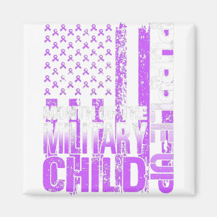 Purple Up Military Child Month USA Flag T-Shirt1 Magnet