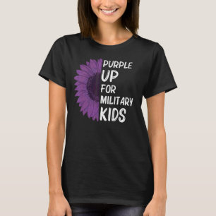 Purple Up Military Child Sunflower Military Brats T-Shirt