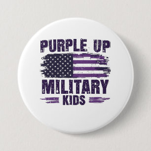 Purple Up Military Kids Awreness Month 7.5 Cm Round Badge