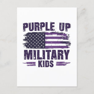 Purple Up Military Kids Awreness Month Holiday Postcard