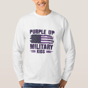 Purple Up Military Kids Awreness Month T-Shirt