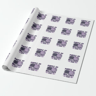 Purple Up Military Kids Awreness Month  Wrapping Paper
