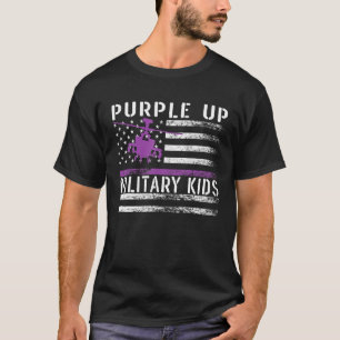 Purple Up Military Kids Helicopter Pilot Military T-Shirt