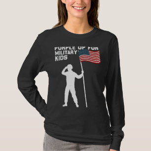 Purple Up Military Kids Military Child Month Navy T-Shirt