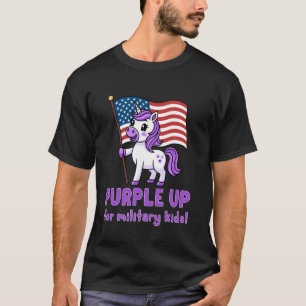 Purple Up Military Kids Military Child Month Unico T-Shirt