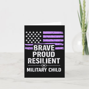 Purple up military kids month of military child  card