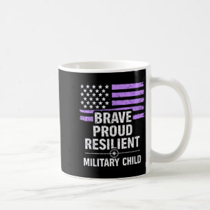 Purple up military kids month of military child coffee mug