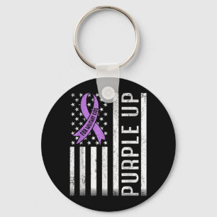 Purple Up Military Kids Month of Military Child Key Ring