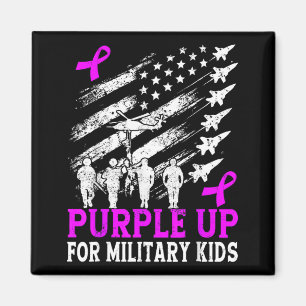 Purple Up Military Kids Month of Military Child Magnet