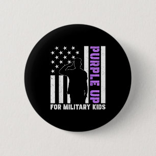 Purple up military kids usa flag month of the 6 cm round badge