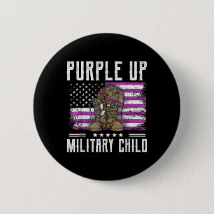 Purple Up Month Of The Military Child Kids Boots U 6 Cm Round Badge