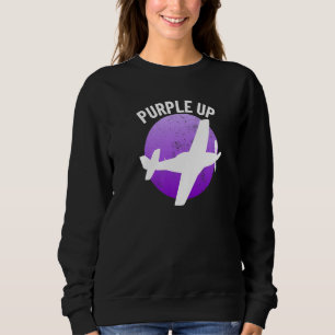 Purple Up P51 Mustang Military Kids boys P 51 Purp Sweatshirt