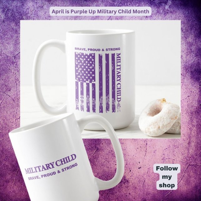 Purple Up Proud Brave Strong Child & Adult Coffee Mug (Creator Uploaded)