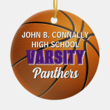 Purple Varsity Basketball Team Custom Christmas