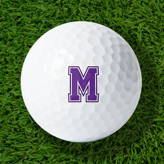 Purple Varsity Monogram Golf Balls