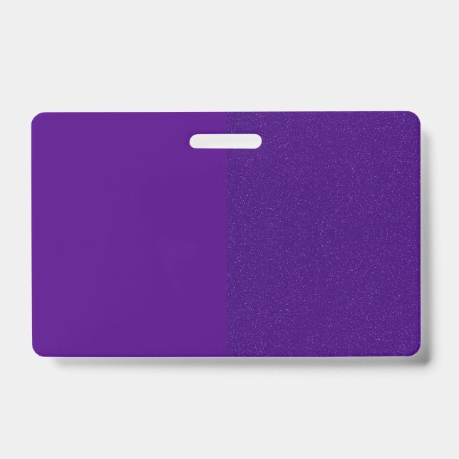 Purple Vertical Split Glitter Badge – Customisable ID Badge (Front)
