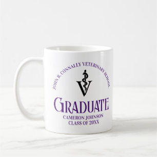 Purple Veterinary School Graduation Custom Coffee Mug