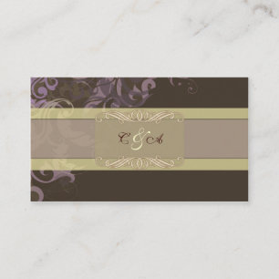 Purple Victoria Wedding place card