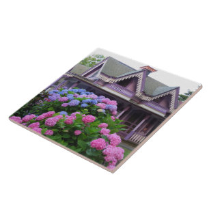 Purple Victorian Cottage - Martha's Vineyard Ceramic Tile