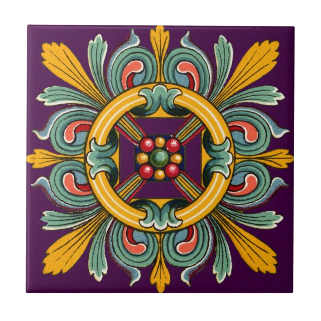 Purple Victorian Tile Design (Front)