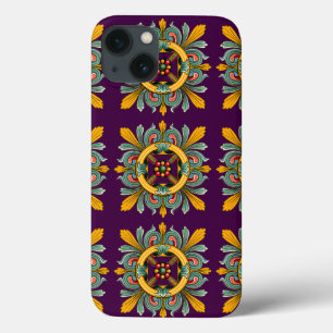 Purple Victorian Tile Design iPhone 13 Case