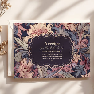 Purple Vintage Art Deco Bridal Shower Enclosure Card