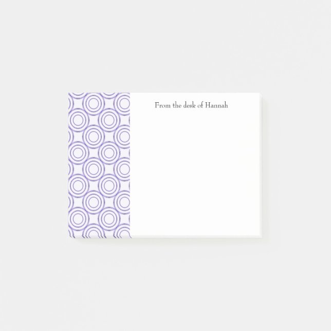 Purple Vintage Circle Pattern Personalised Notes (Front)