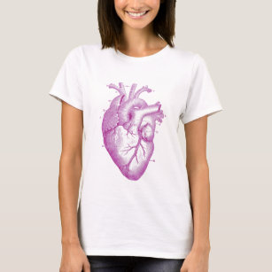 Purple Vintage Heart Anatomy T-Shirt